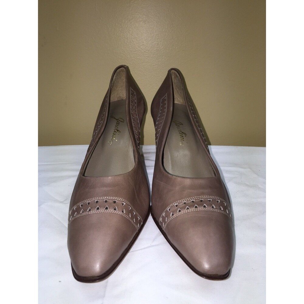 GAROLINI Vintage  Women's brown Leather Pumps Shoes Sz 8N pre-owned